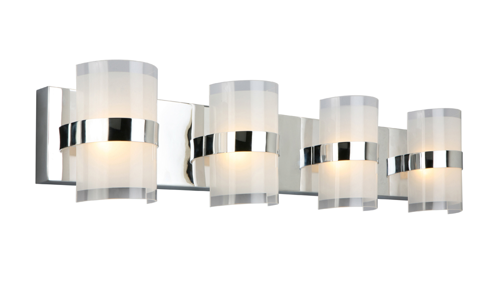 Design House 577791 Haswell 4-Light LED Wall Light, Polished Chrome