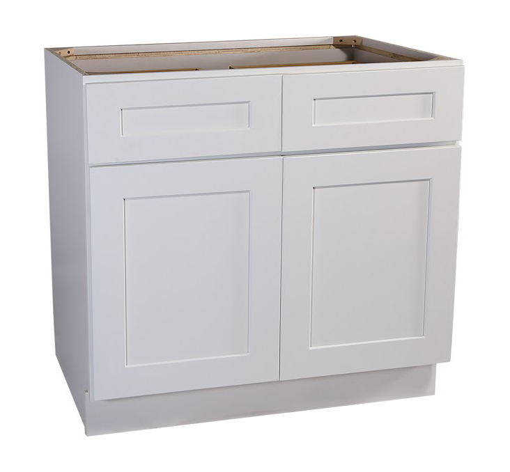Brookings 42" Fully Assembled Kitchen Base Cabinet, White Shaker