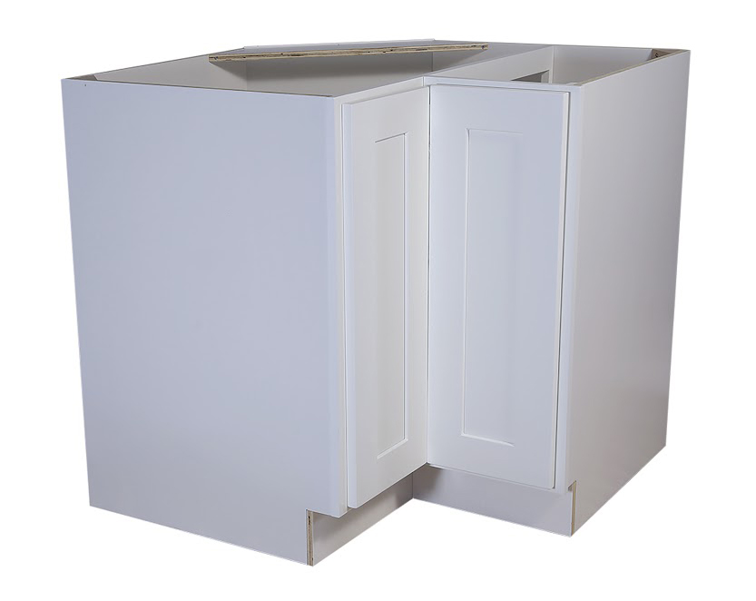Brookings 36" Fully Assembled Kitchen Lazy Susan Cabinet, White Shaker