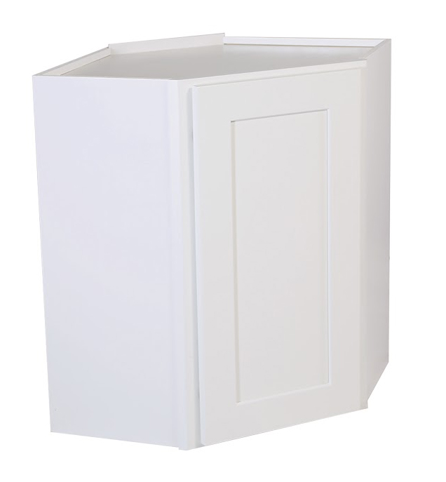 Brookings 24" Fully Assembled Kitchen Corner Wall Cabinet, White Shaker