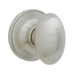 Egg Dummy Knob, Reversible for Left or Right Handed Doors, Satin Nickel