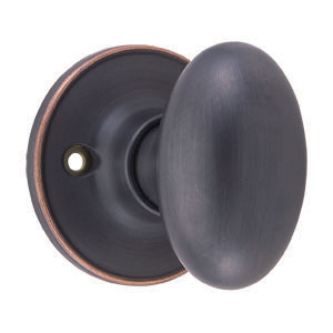 Egg Dummy Knob, Reversible for Left or Right Handed Doors, Oil Rubbed Bronze