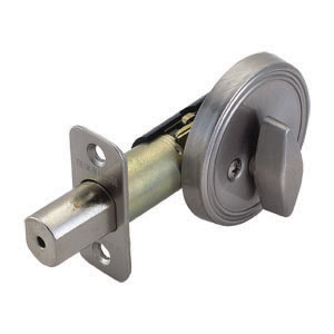Single Sided Deadbolt Lockset, Adjustable Backset, Satin Nickel