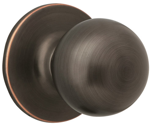 Ball Dummy Door Knob, Reversible for Left or Right Handed Doors, Oil Rubbed Bronze Finish
