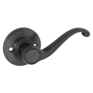 Scroll Dummy Door Handle, Reversible for Left or Right Handed Doors, Oil Rubbed Bronze