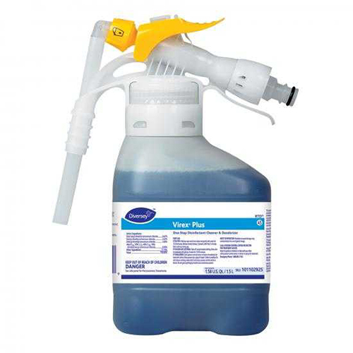 Virex Plus One-Step Disinfectant Cleaner and Deodorant, 1.5 L Closed-Loop Plastic Bottle, 2/Case