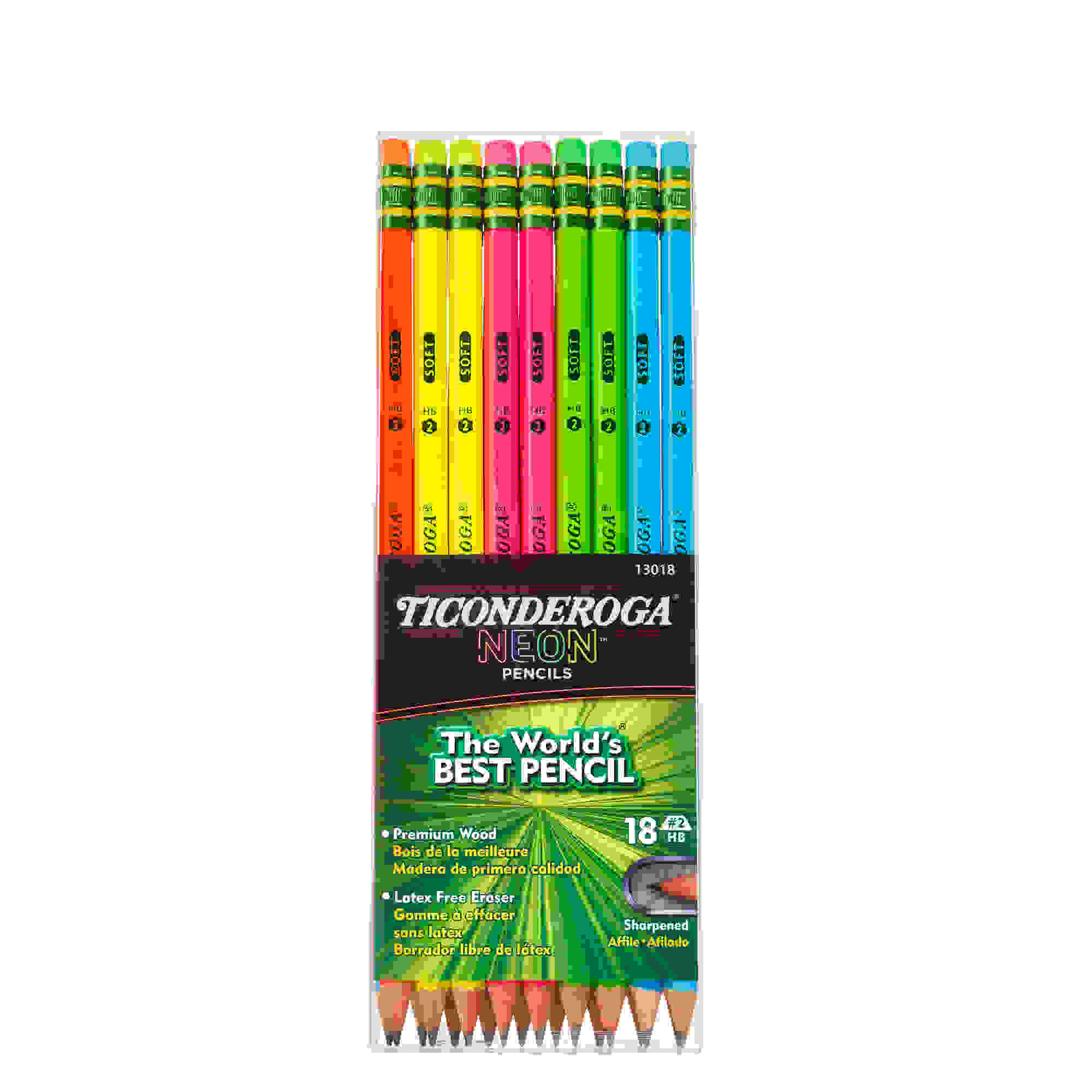 Neon Pencil, 18 Count