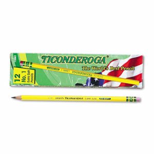 Original Ticonderoga Pencils, No. 1 Extra Soft Yellow, Unsharpened, Box of 12