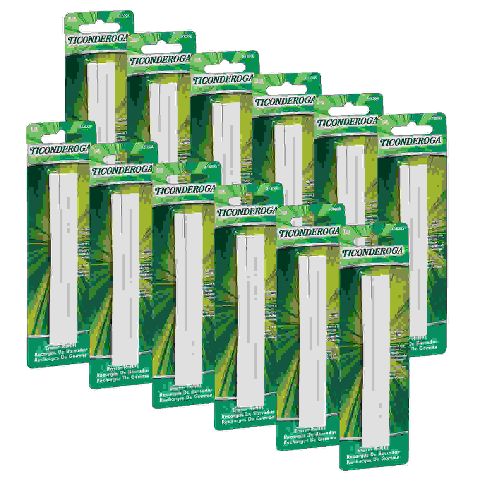 Retractable White Eraser Refill, 3 Per Pack, 12 Packs