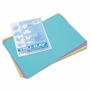 Construction Paper, 10 Vibrant Colors, 12" x 18", 50 Sheets