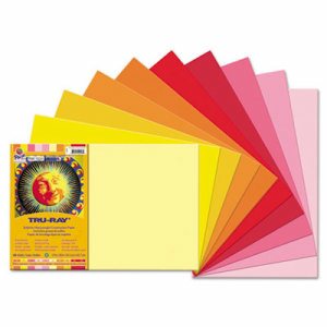 Construction Paper, Warm Assorted, 12" x 18", 50 Sheets