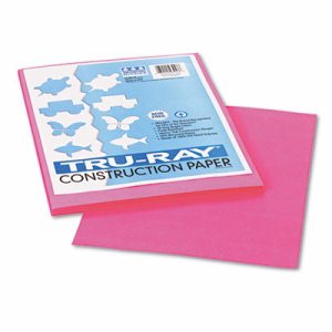 Construction Paper, Shocking Pink, 9" x 12", 50 Sheets