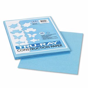 Construction Paper, Sky Blue, 9" x 12", 50 Sheets