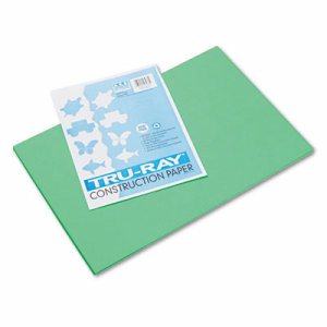 Construction Paper, Festive Green, 12" x 18", 50 Sheets