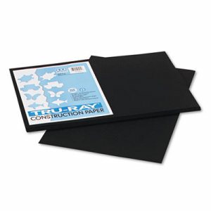Construction Paper, Black, 12" x 18", 50 Sheets