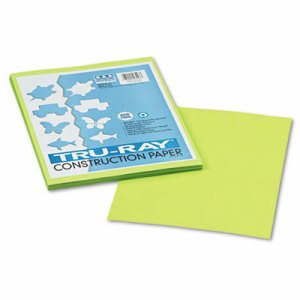 Construction Paper, Brilliant Lime, 9" x 12", 50 Sheets