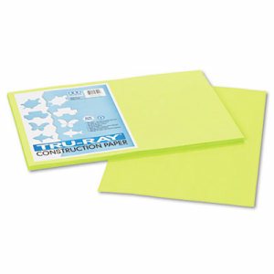 Construction Paper, Brilliant Lime, 12" x 18", 50 Sheets
