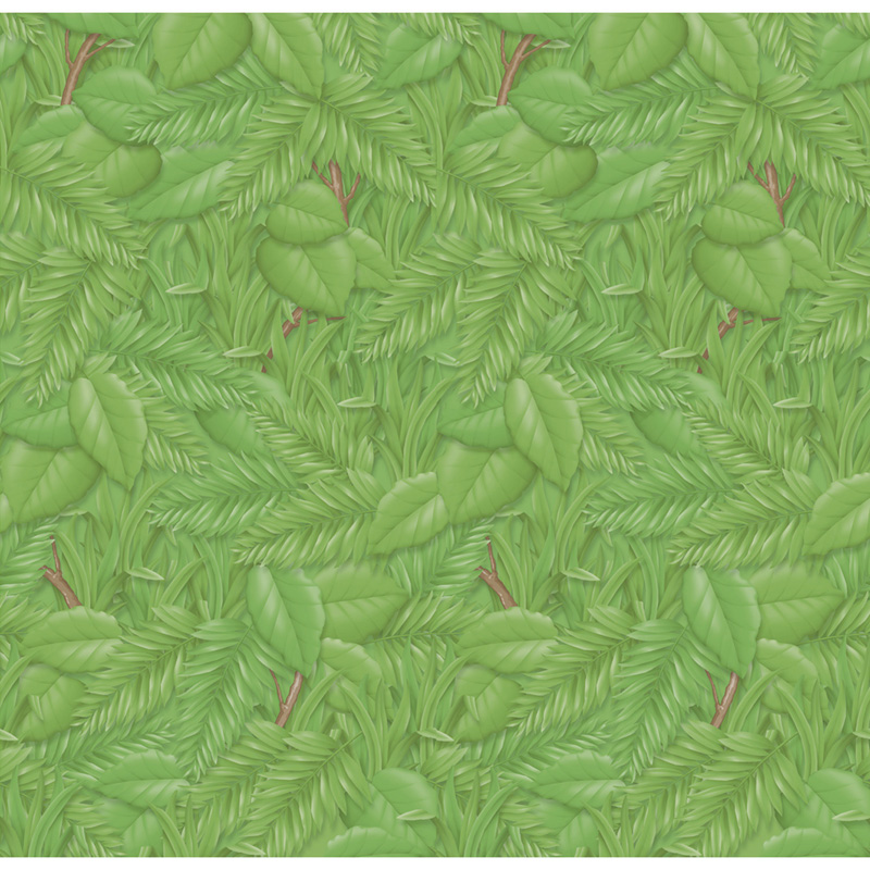 Bulletin Board Art Paper, Tropical Foliage, 48" x 12', 4 Rolls
