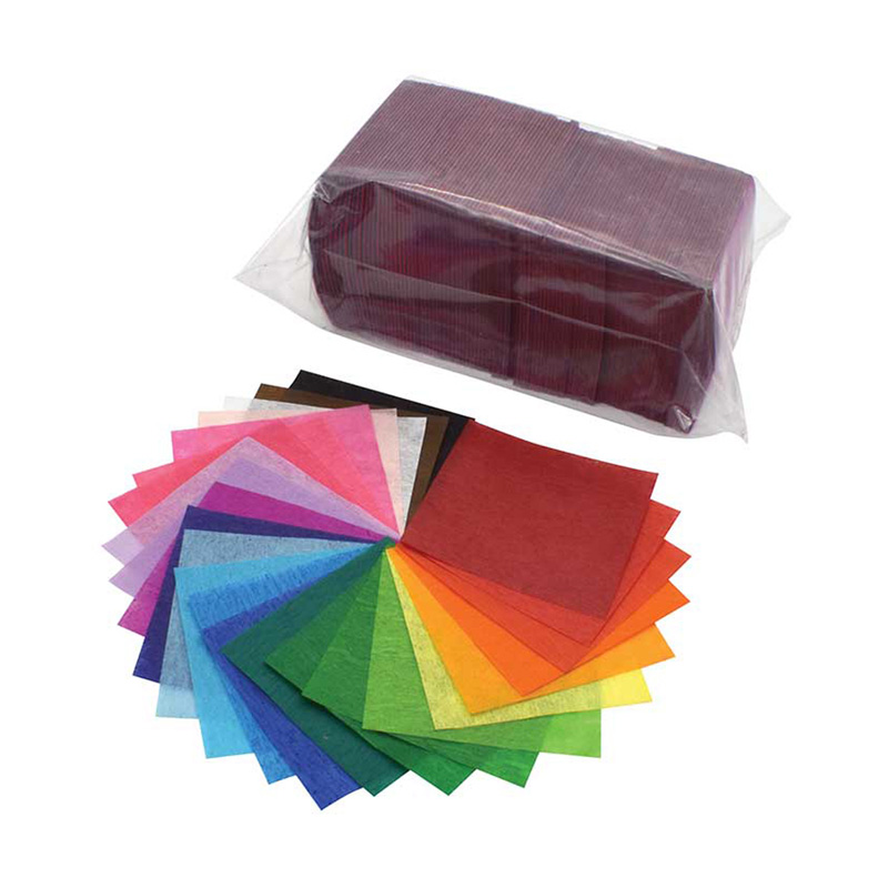 Deluxe Bleeding Art Tissue Squares, 25 Assorted Colors, 1-1/2" x 1-1/2", 2500 Squares