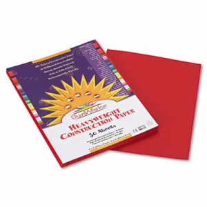 Construction Paper, Red, 9" x 12", 50 Sheets
