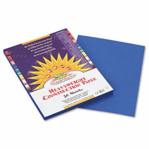 Construction Paper, Bright Blue, 9" x 12", 50 Sheets