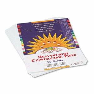 Construction Paper, Bright White, 9" x 12", 50 Sheets