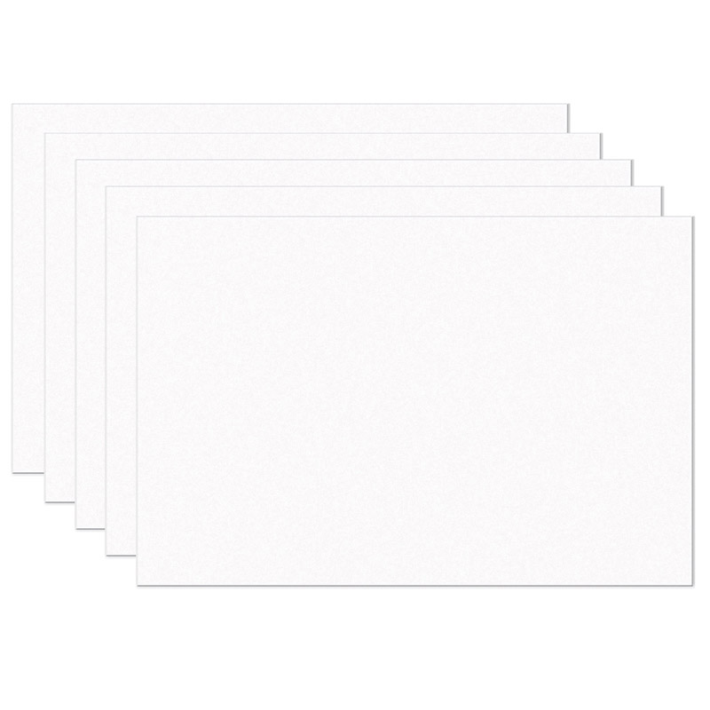 Construction Paper, Bright White, 12" x 18", 100 Sheets Per Pack, 5 Packs