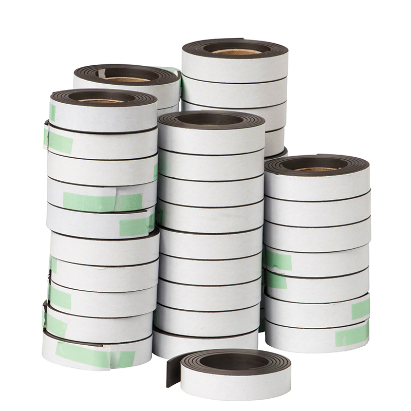 Magnet Strip with Adhesive, 1/2" x 30", 48 Rolls