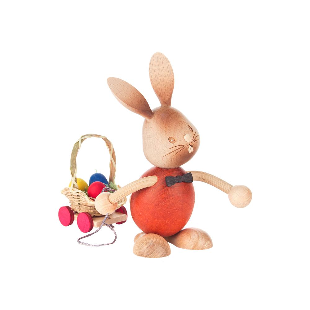 224-648-9 - Dregeno Easter Figure - Rabbit Cart - 5.5"H x 3"W x 6"D