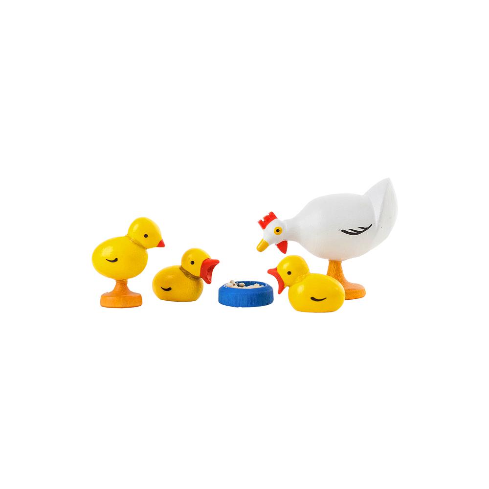 Dregeno Easter Figures - Chicken family - 2"H x 2"W x 1"D