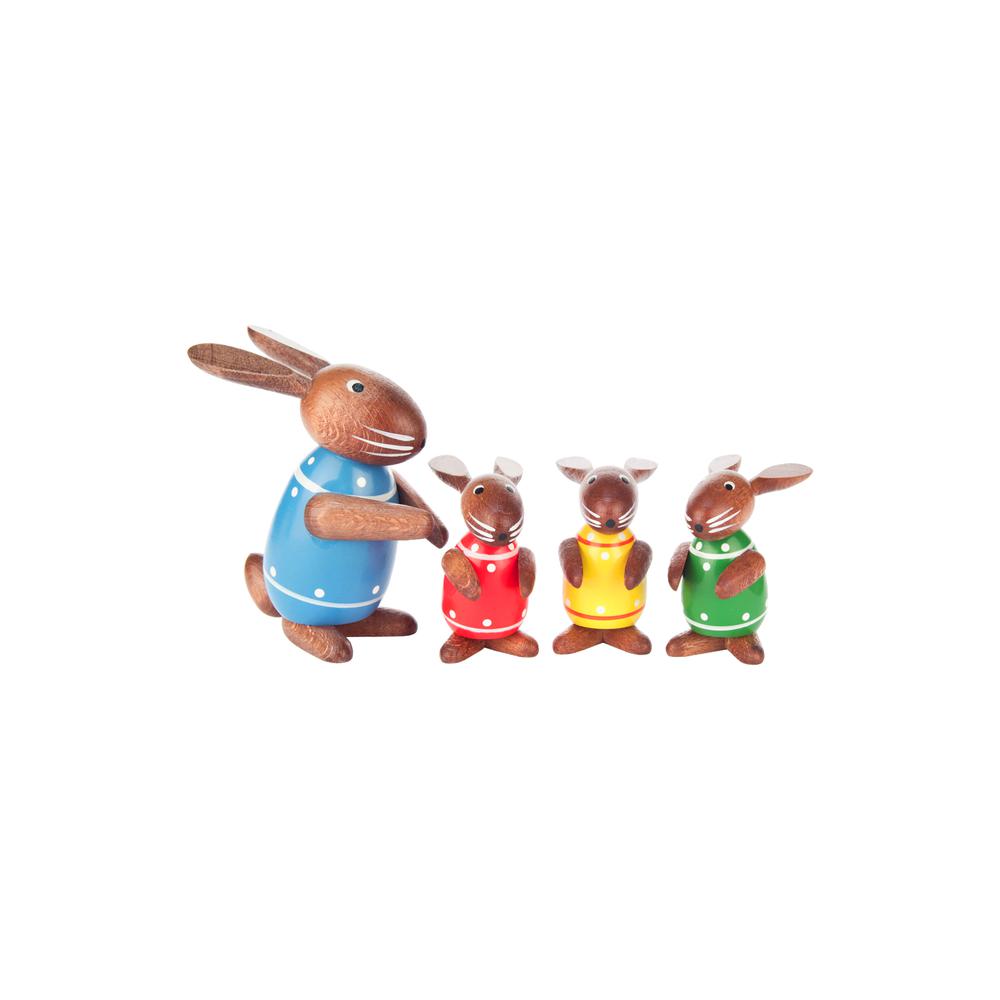 Dregeno Easter Figures - Rabbit Family - 4"H x 3.25"W x 1.5"D