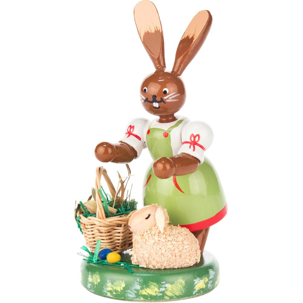 Dregeno Easter Figure - Rabbit with Lamb - 4"H x 2.25"W x 2"D