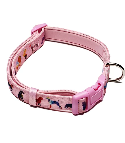 Dog Collar - Medium-adjustable Pink