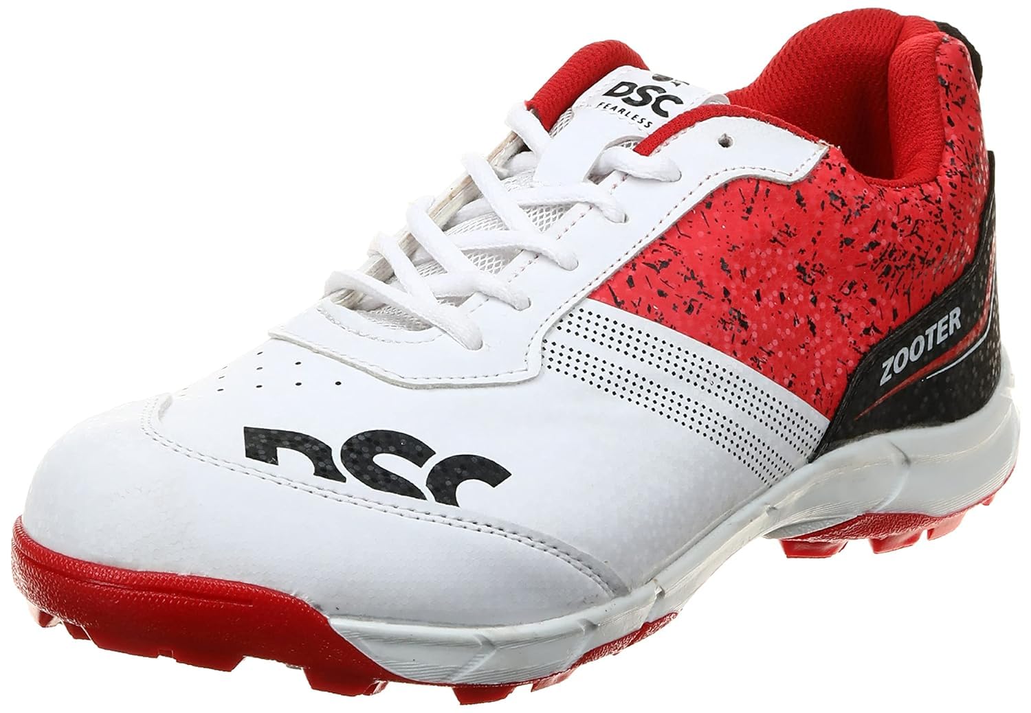 DSC 1503567 Size12US  WHITE RED ZOOTER PVC CRICKET SHOES