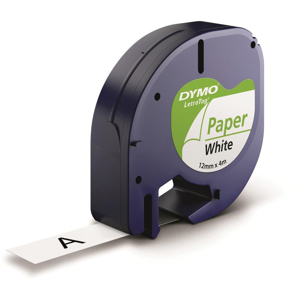 Dymo LetraTag Labelmaker Paper Labels - 1/2" Width - White - Paper - 6 / Box