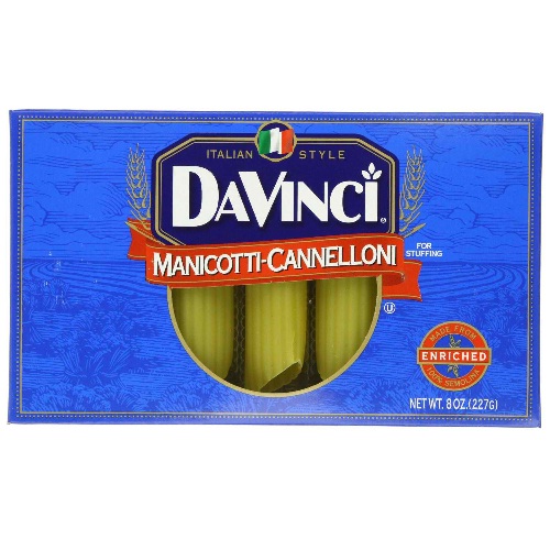 Da Vinci Cannelloni-Manicotti Pasta (12x8Oz)