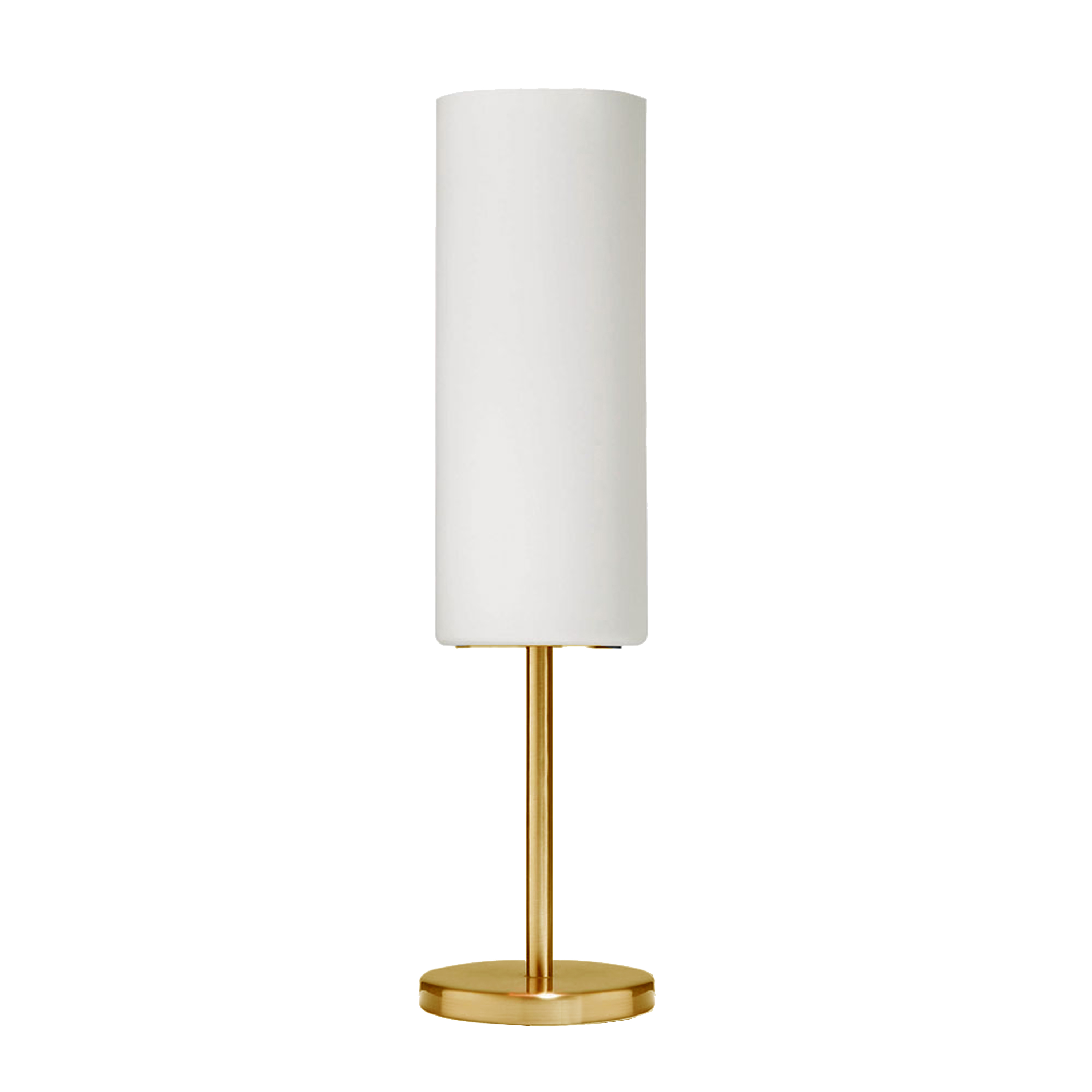 1 Light Incandescent Table Lamp, Aged Brass with White Glass