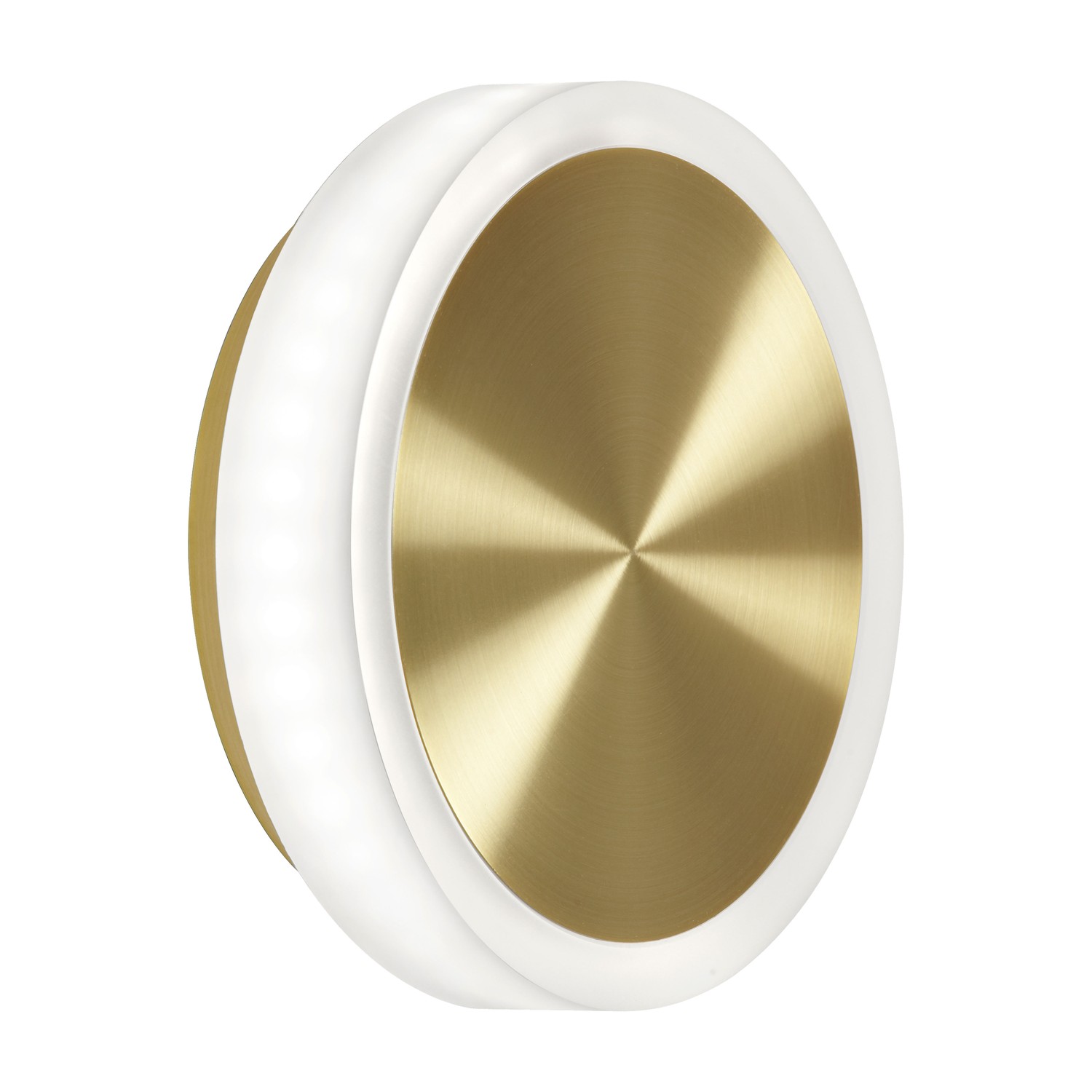 12W Aged Brass Wall Sconce w/ Frosted Acrylic Diffuser