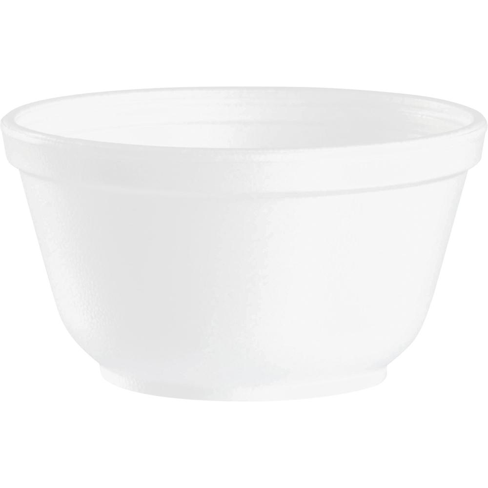 Dart 10 oz. Foam Bowls - 20 / Bag - Serving - White - Foam, Polystyrene Body - 20 / Carton