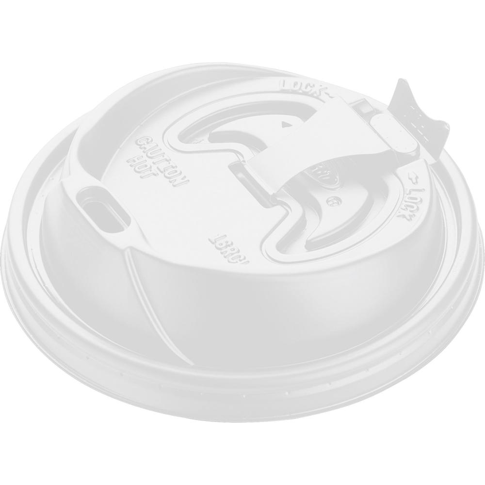 Dart Reclosable Hot Beverage Cup Lids - 100 / Pack - White