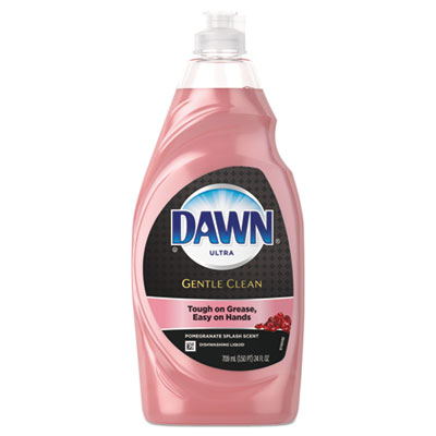 Dawn Gentle Clean Dish Soap - Liquid - 24 fl oz (0.8 quart) - Pomegranate & Rose Water Scent - 10 / Carton - Pink