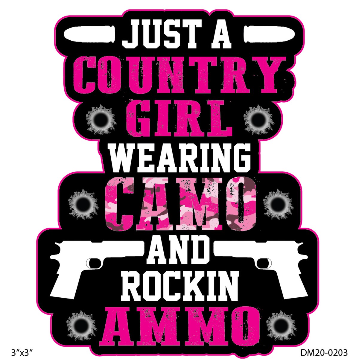 Decal Just a Country Chick 3in