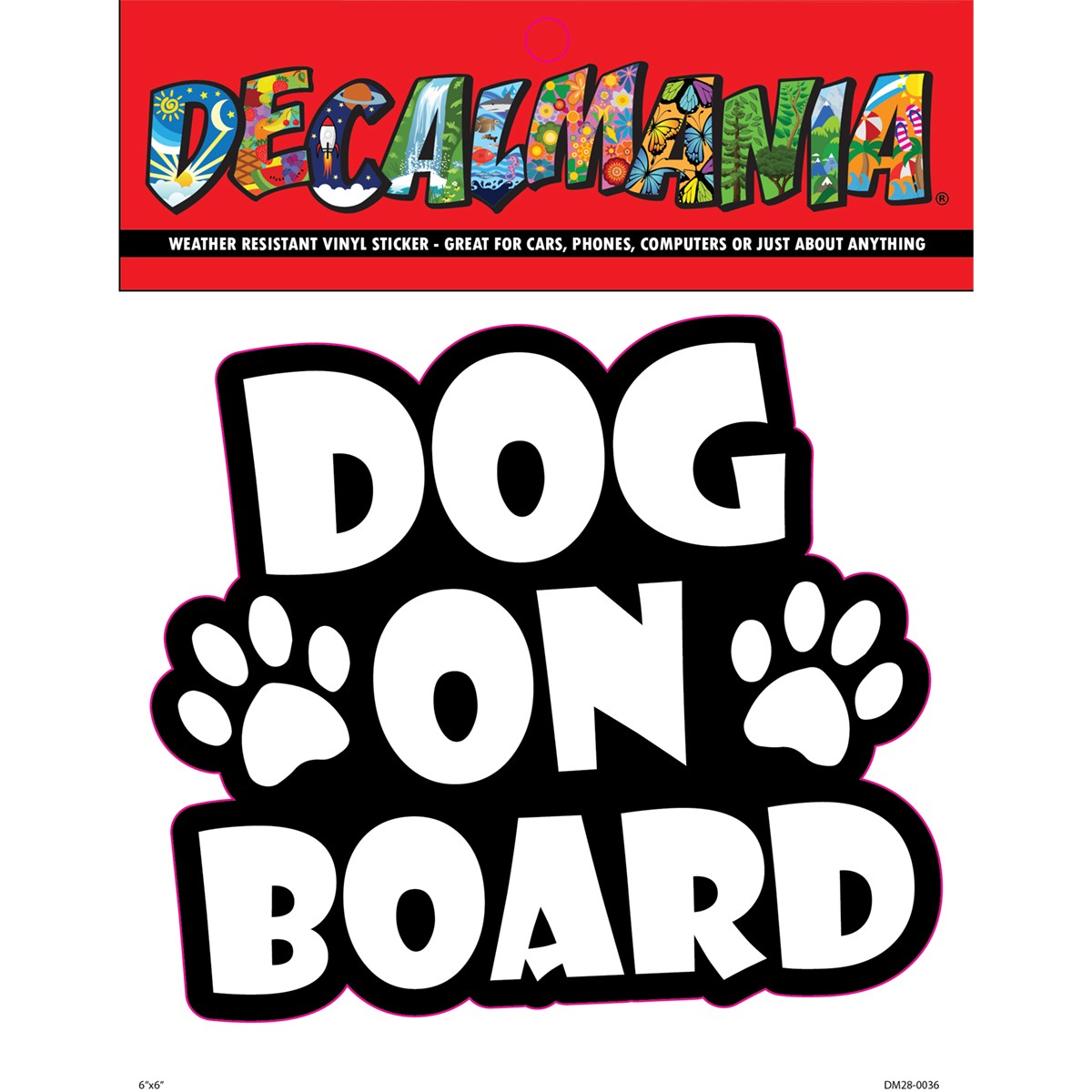 DecalMania - Dog On Board 1PK 6in