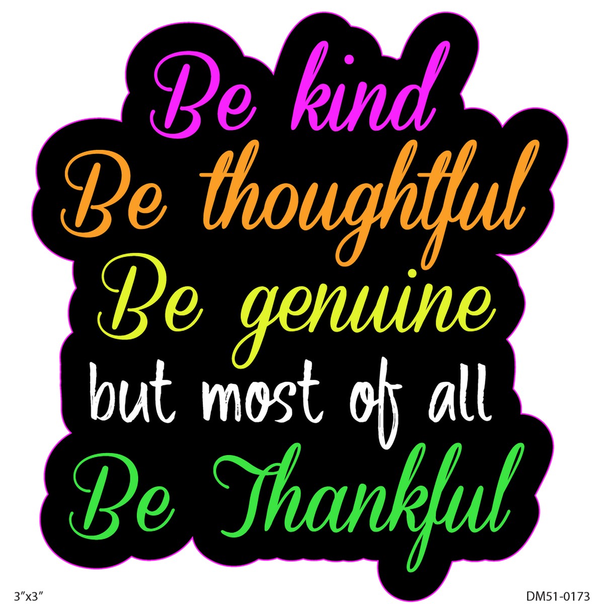 Decal BE KIND BE THOUGHT 2PK 3IN