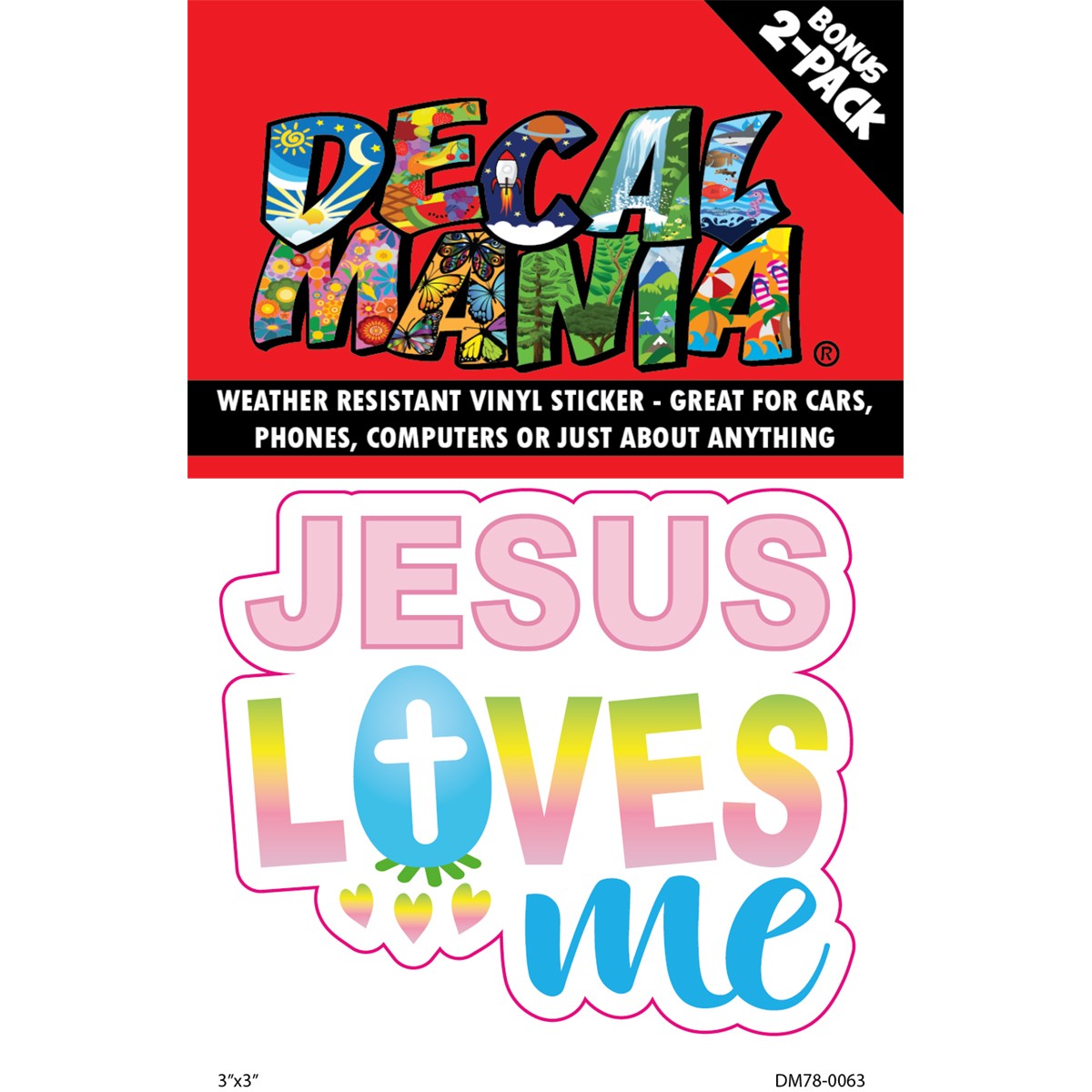 DecalMania - Jesus Loves Me 2PK 3 .in D