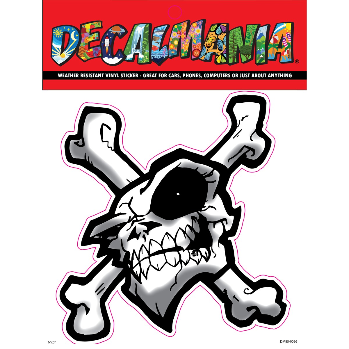 DecalMania - Skull 1 1PK 6in