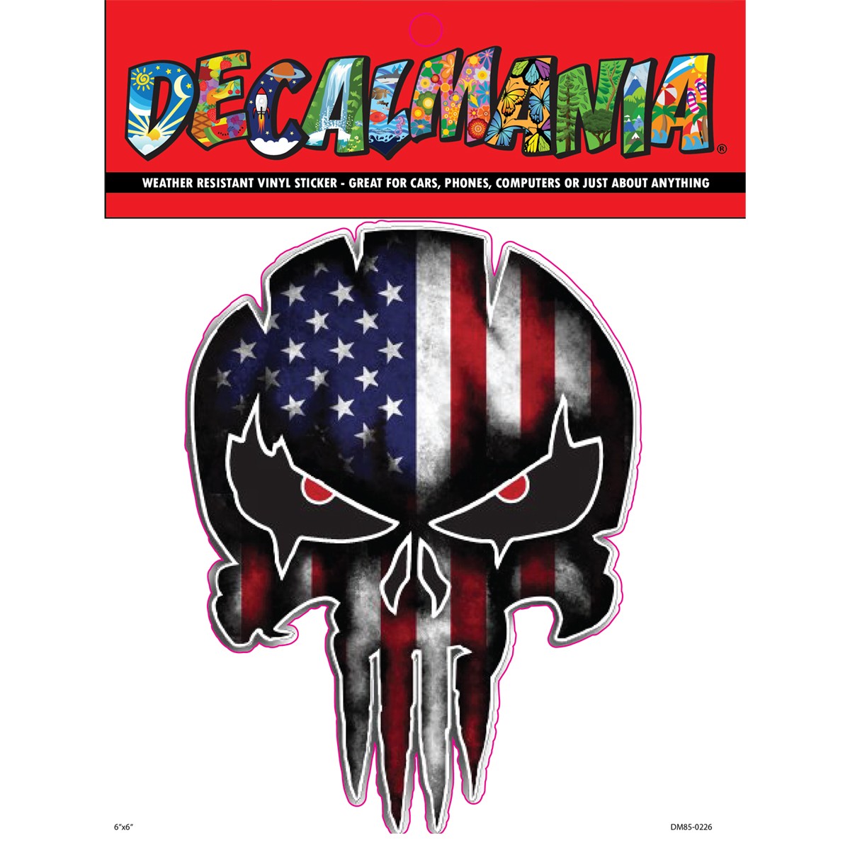 DecalMania - Skull Flag 2 1PK 6in