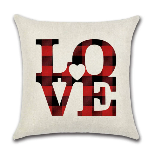 Valentines Day Throw Pillow Covers - 18"x18" 1