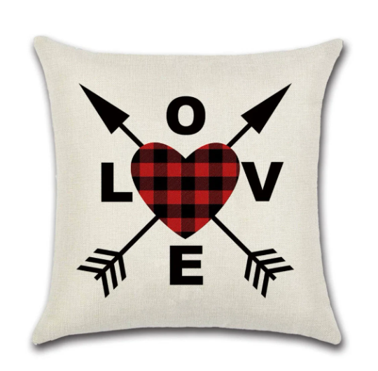 Valentines Day Throw Pillow Covers - 18"x18" 2