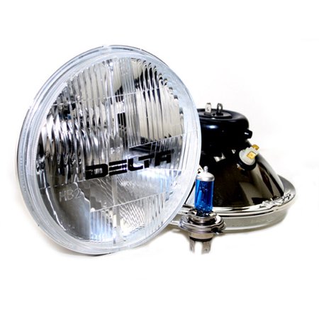 Universal 7-inch Hi-Lo LED Headlight set with Daytime Running Light HALOs